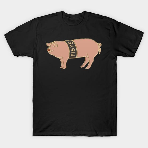 Pigys The Cutes Pig Pink T-Shirt by Merchsides